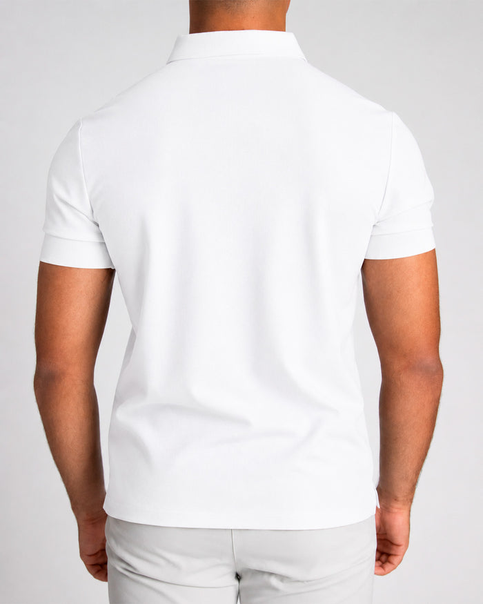 Polo fondo entero para hombre blanco