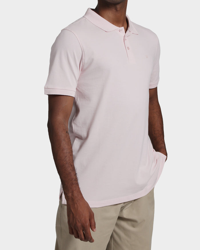 Polo fondo entero para hombre pink