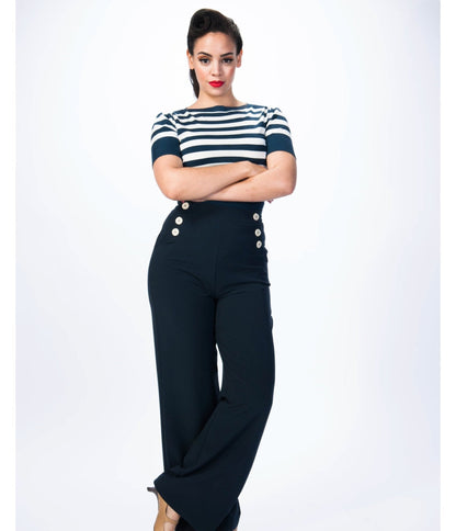 Pretty Retro Navy Sailor Slacks
