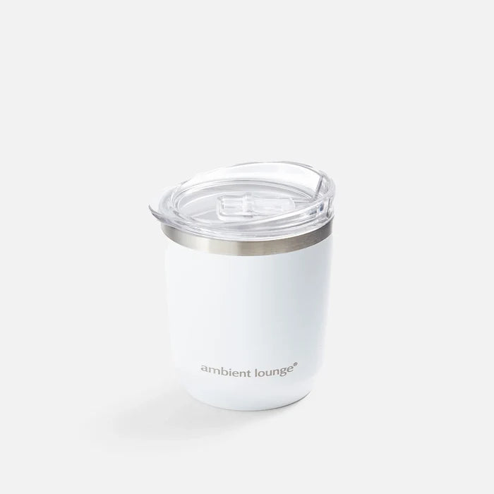 Stainless Steel Drink Cup - White 300ml