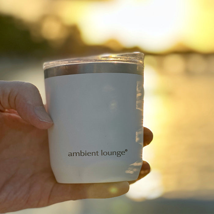 Stainless Steel Drink Cup - White 300ml