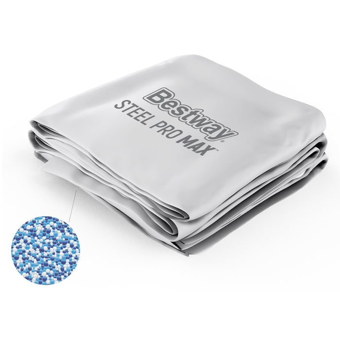Steel Pro Max 14' x 33" Round Above Ground Pool Liner Replacement, Gray