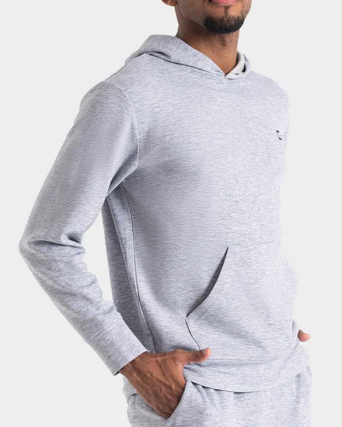 Suetér para hombre con capota gris