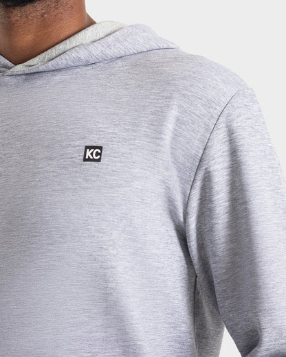 Suetér para hombre con capota gris