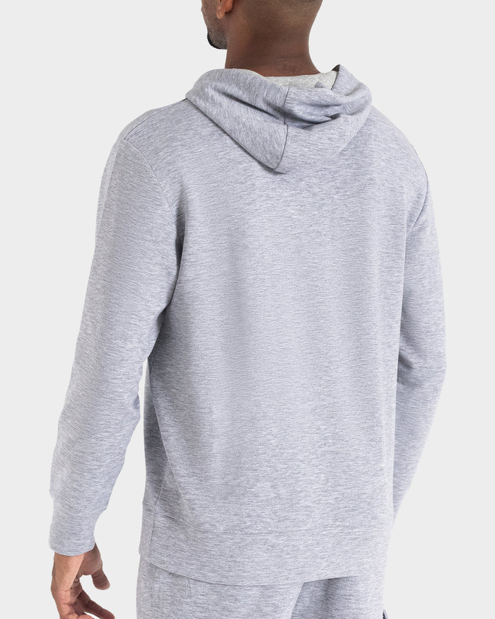 Suetér para hombre con capota gris