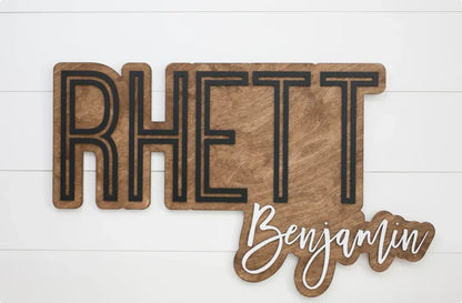 Sugar + Maple | Bubble Wood Sign