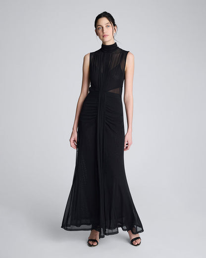 Vestido con cuello falso para mujer