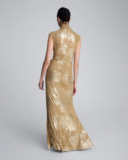 Vestido Midi transparente con cuello alto  para mujer